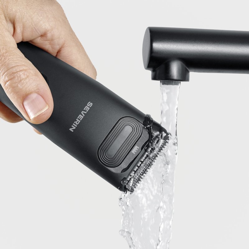 SEVERIN hair trimmer HT 708, Li-ion battery 60 min, LED display, matt black