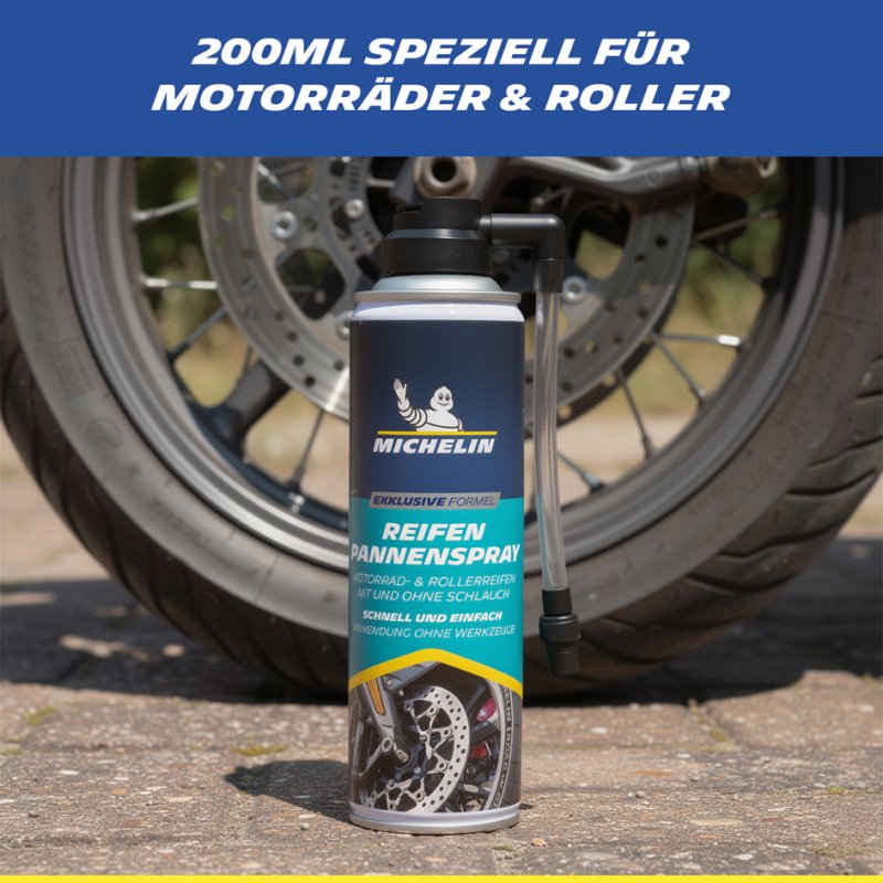 MICHELIN bandenspray, 200 ml, motor & scooter, snelle reparatie