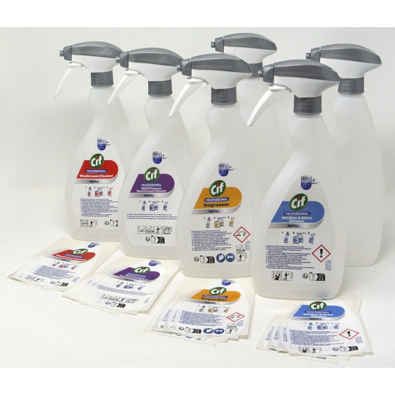 Cif Professional dissolvant de graisse concentré, nettoyant acide, 2 litres
