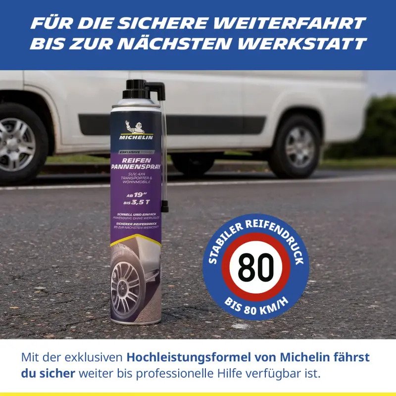 MICHELIN bandenreparatiespray, 750 ml, vanaf 19 inch