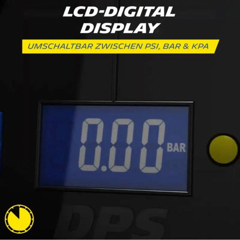 MICHELIN 12V Micro K compressor, zwart, LCD-drukanzeige, USB-aansluiting