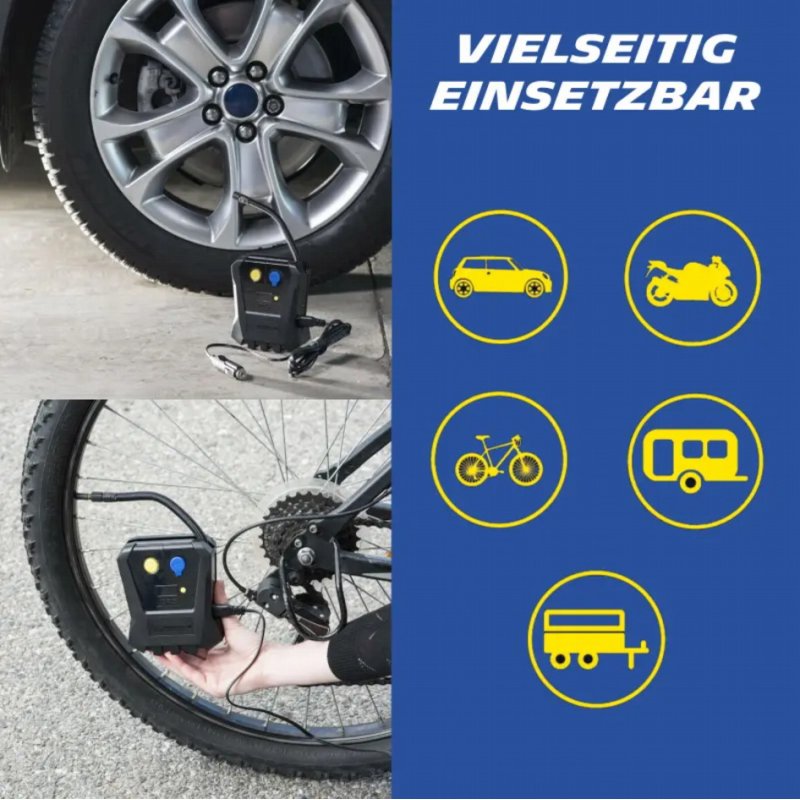 MICHELIN 12V Micro K compressor, zwart, LCD-drukanzeige, USB-aansluiting