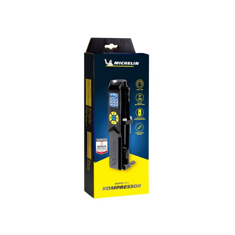 MICHELIN accu-minicompressor met manometer, 10,3 bar, Li-ion 7,4V
