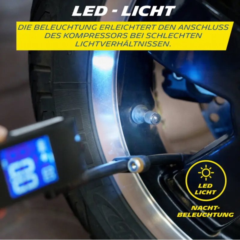 MICHELIN accu-minicompressor met manometer, 10,3 bar, Li-ion 7,4V
