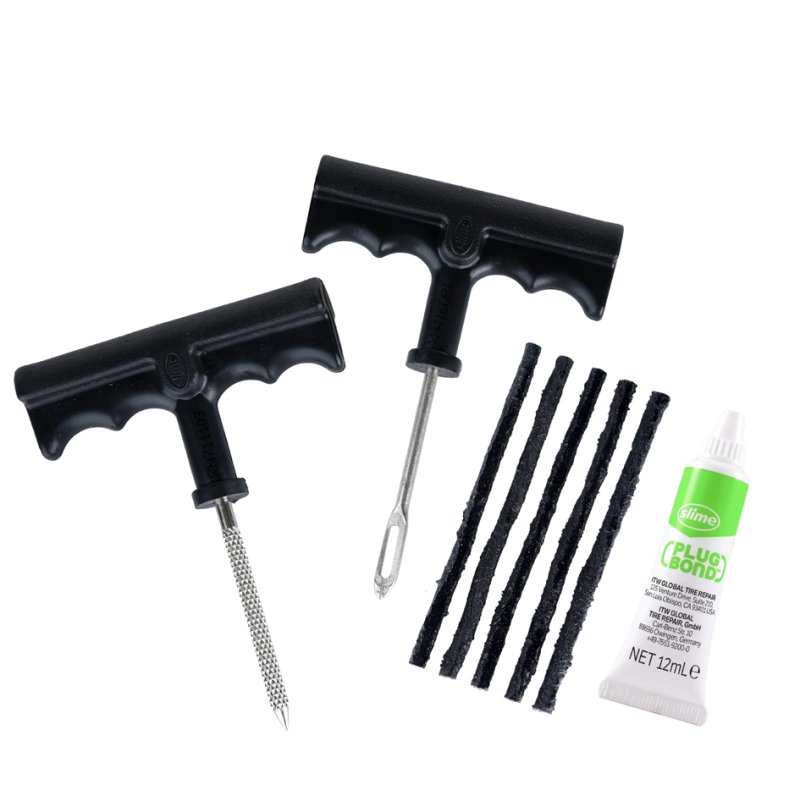 IWH Kit de réparation pneus Tyre Plug Kit, 8 pièces, pneus sans chambre