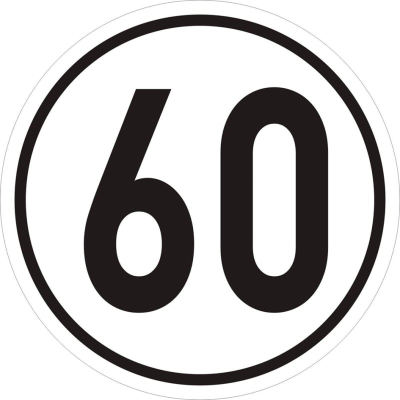 IWH panneau de vitesse 25 km/h, autocollant, diamètre 200 mm