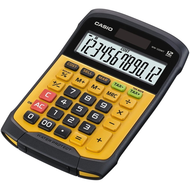 CASIO rekenmachine WM-320MT, 12-cijferig, zwart/geel