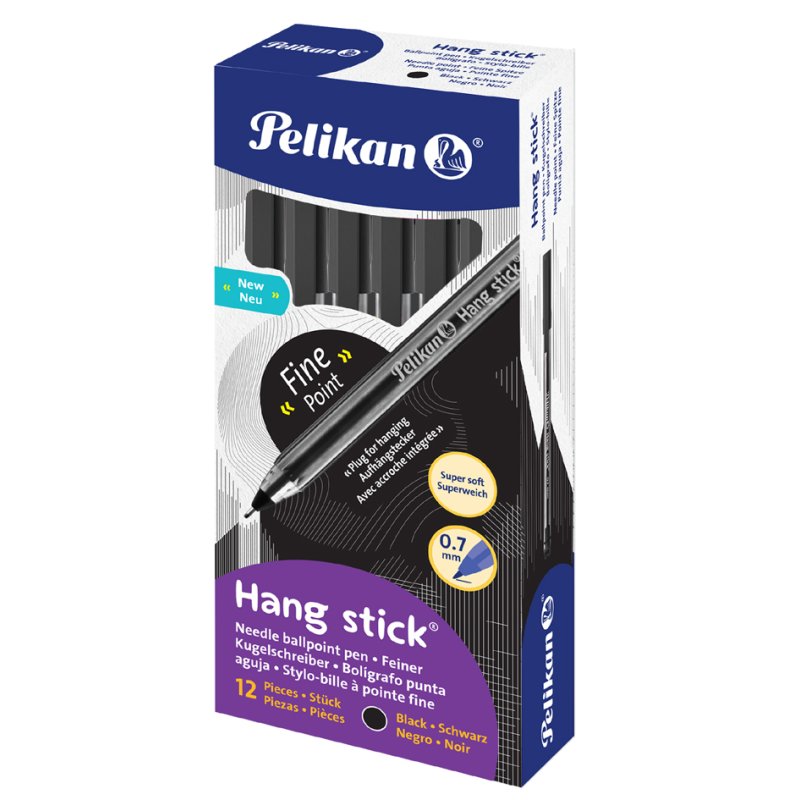 Pelikan stylo à bille Hang Stick, 0,7 mm, vert, 12 pièces