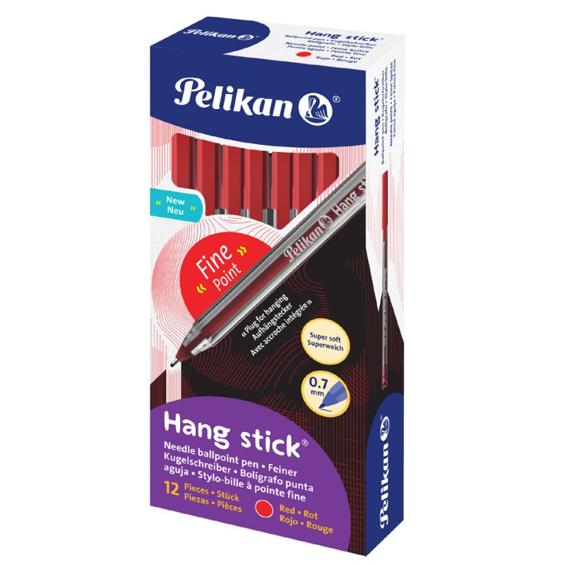 Pelikan stylo à bille Hang Stick, 0,7 mm, vert, 12 pièces