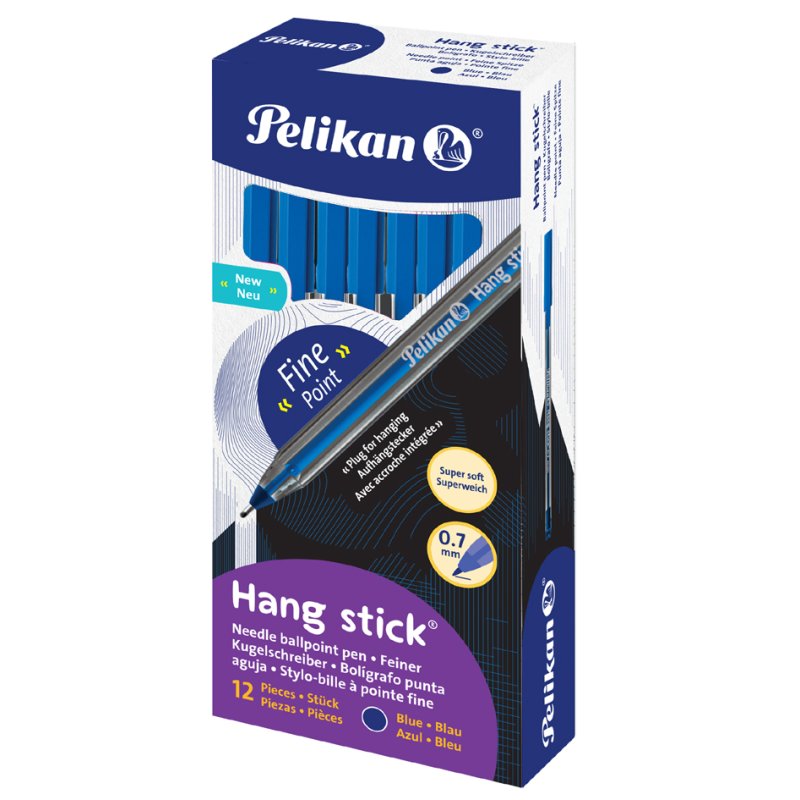 Pelikan stylo à bille Hang Stick, 0,7 mm, vert, 12 pièces