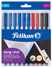 Pelikan balpen Hang Stick, 0,7 mm, kleurgesorteerd, 10 stuks