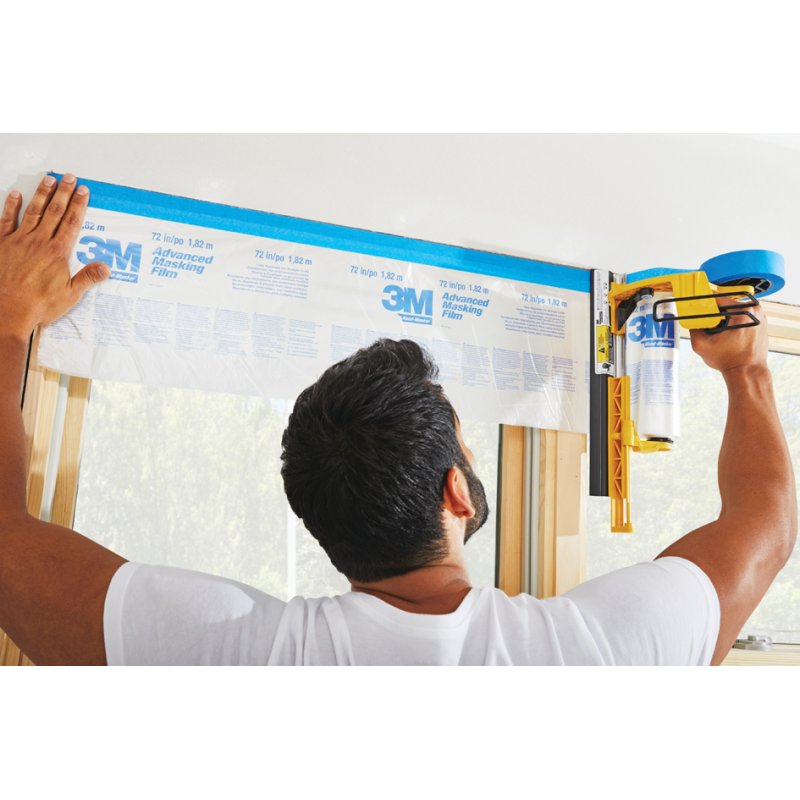 3M Hand-Masker afplakset, geel, met afroller en foliemes