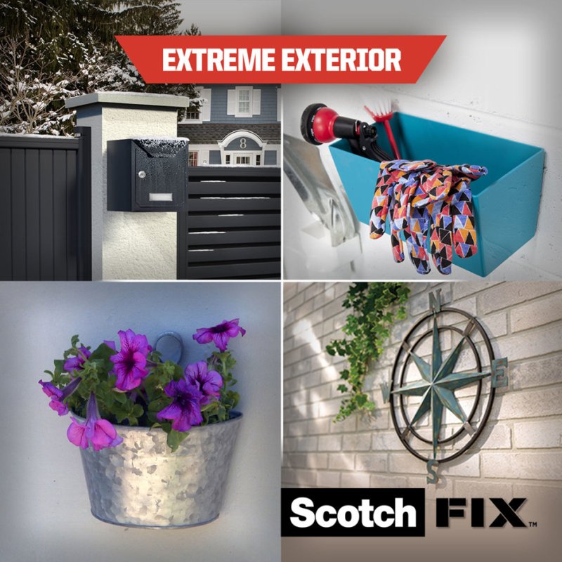 Scotch ruban double face Extreme, 19 mm × 1,5 m, jusqu'à 10 kg de charge
