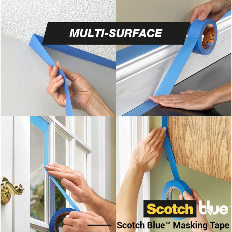 Scotch afplakband ScotchBlue Multi-Surface, blauw, 24 mm × 41 m