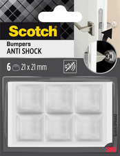 Scotch stootabsorberende elastische buffers, 19 mm, transparant, 8 stuks