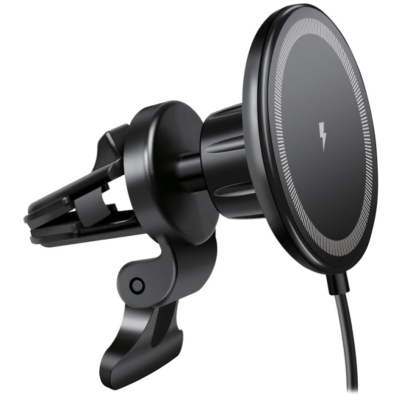 LogiLink support téléphone magnétique pour voiture, noir, plastique, rotation 360 degrés