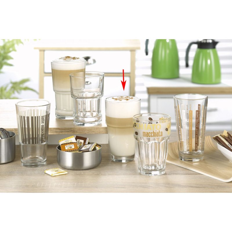 Esmeyer Leonardo verre latte macchiato SOLO, 400 ml, lave-vaisselle, 6 pièces