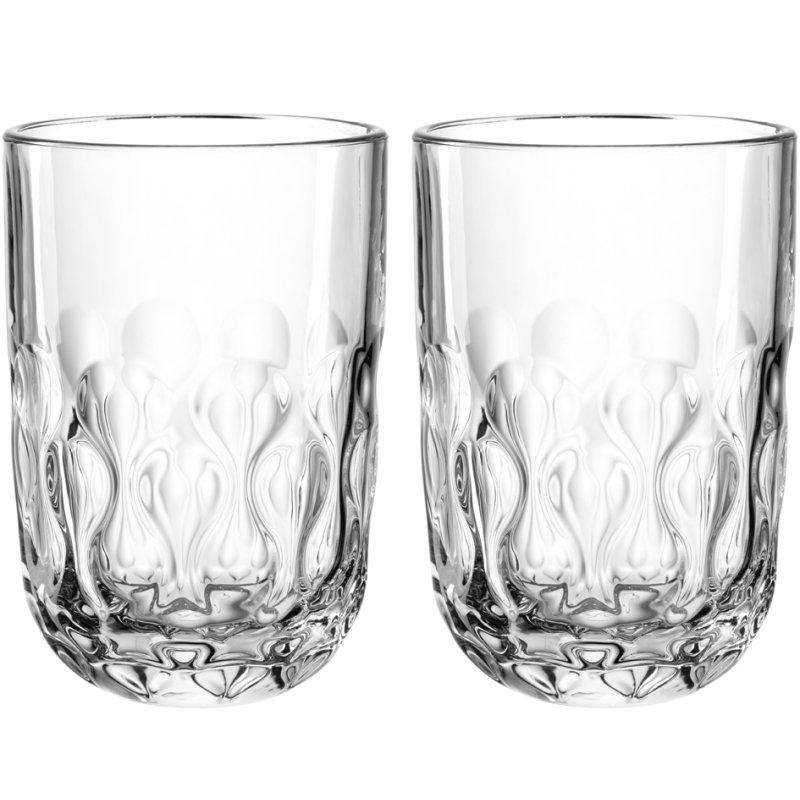 Esmeyer LEONARDO latte macchiato glasses GOCCE, droplet relief, 380 ml, 2 pieces
