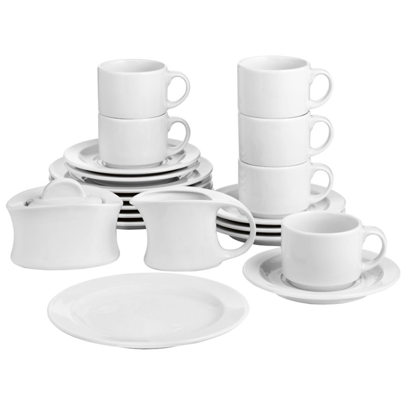 Esmeyer ADRINA coffee service, white, 20-piece, porcelain, dishwasher safe