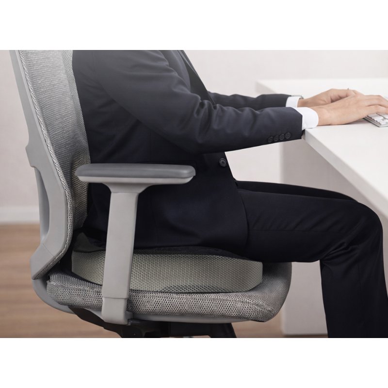LogiLink coussin orthopédique, mousse à mémoire de forme, noir, 45×38×13 cm