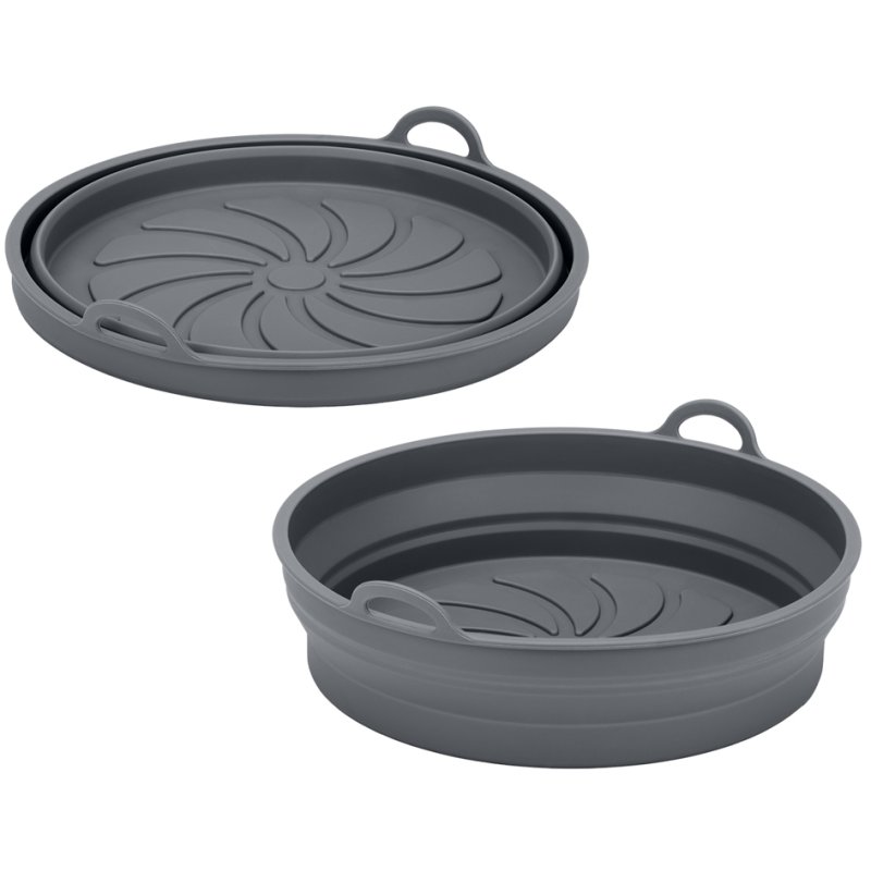 metaltex silicone basket, grey, foldable, 200 mm