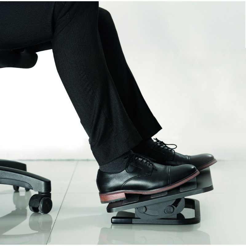 LogiLink repose-pieds, hauteur réglable, noir, 380×300×80 mm