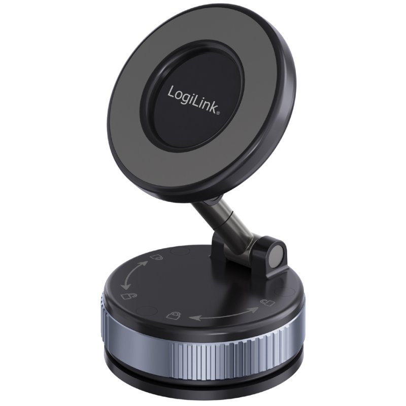 LogiLink smartphone magnetic holder, 2 arms, black