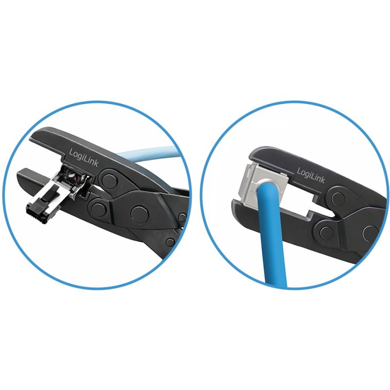 LogiLink Professional crimping pliers for Keystone modules & RJ45, black/blue, carbon steel