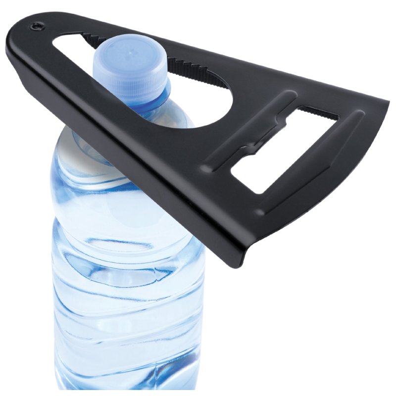 Metaltex Universal-D ouvre-couvercles, acier/TPR avec grip caoutchouc, noir/argent