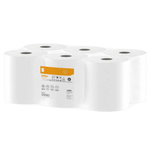 satino by wepa handdoekrol HiCycle, 2-laags, 138 m, wit gerecycled