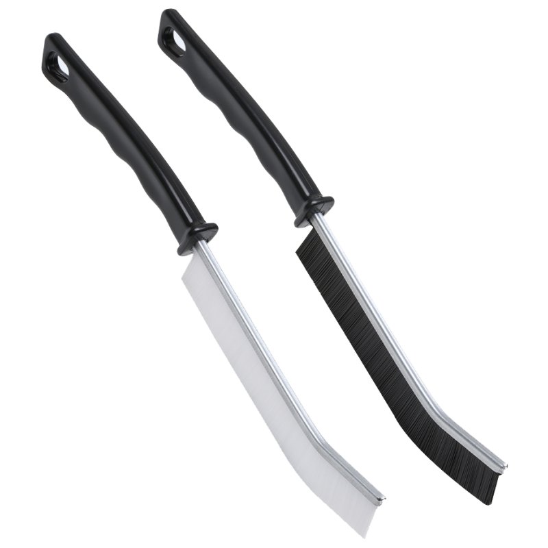 Metaltex brosse à joints, argent/noir, plastique et métal, 2 pièces