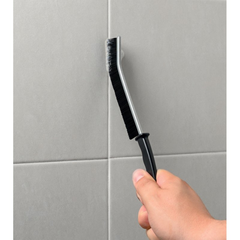 Metaltex brosse à joints, argent/noir, plastique et métal, 2 pièces