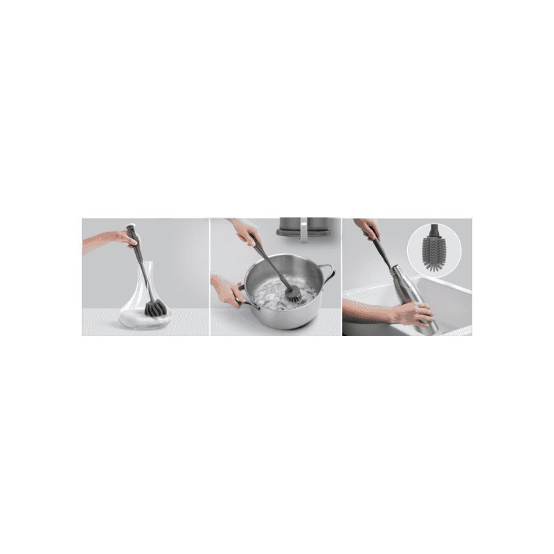 metaltex Brush-Up Re starterset, grijs, 3 borstelkoppen