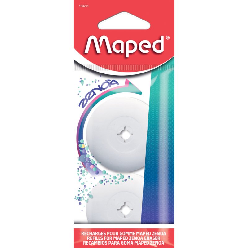 Maped recharge gomme Zenoa, plastique, blanc, 2 pièces