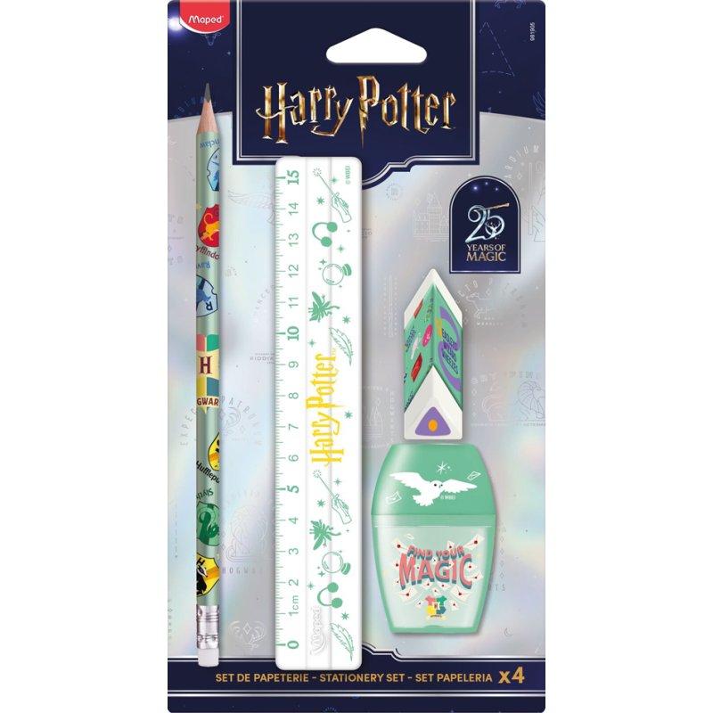 Maped ensemble d'écriture HARRY POTTER, édition 25e anniversaire, 4 pièces, blister