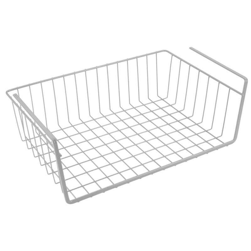 metaltex Babatex panier de rangement, métal plastifié, 300 x 260 x 140 mm, blanc