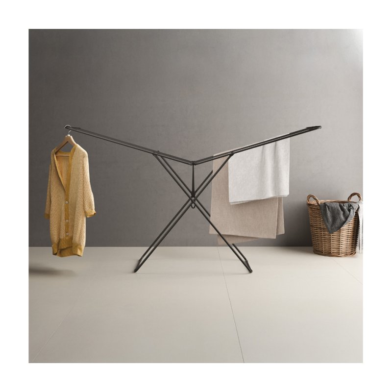 metaltex clothes dryer Horizon ONYX, black, 22 metre drying length, adjustable
