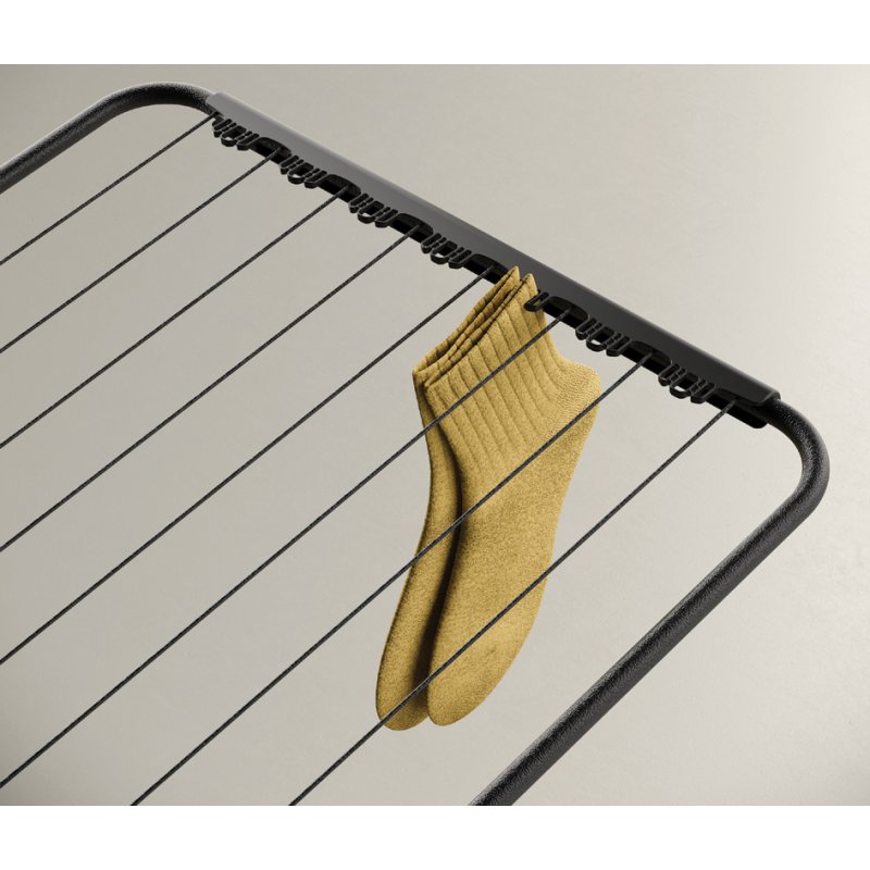 metaltex clothes dryer Horizon ONYX, black, 22 metre drying length, adjustable