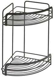 metaltex hoekrek Origin LAVA, 2 etages, metaal Touch-Therm gecoat, zwart