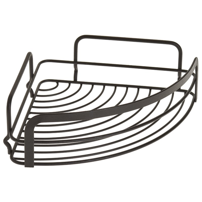 metaltex Origin LAVA corner shelf, 1 tier, black, 200x200x60mm