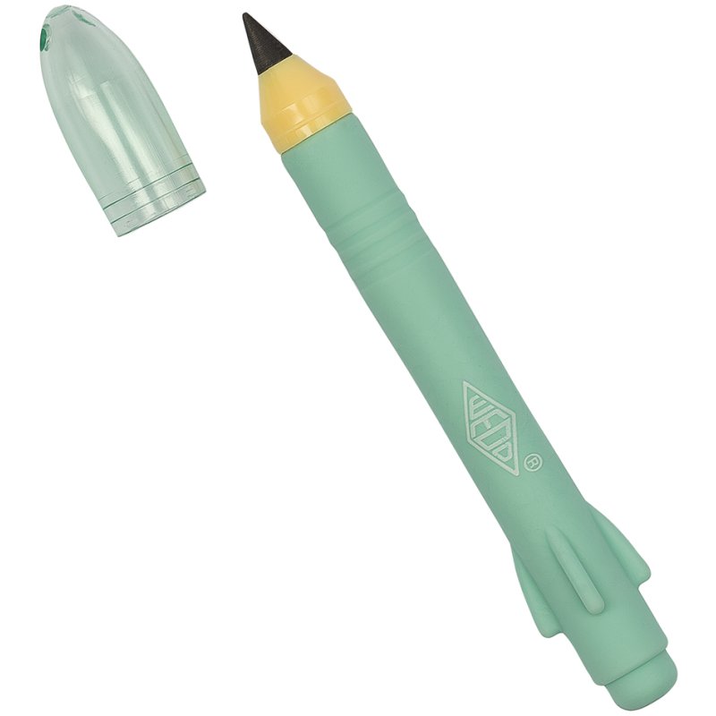 WEDO Ponity Rakete potlood, met gumschacht, HB, turquoise & blauw