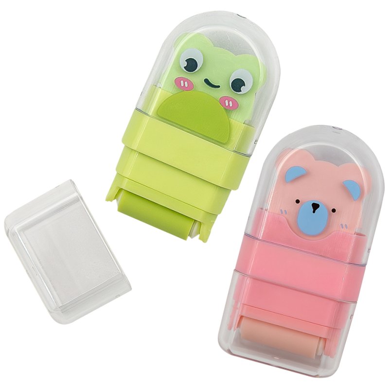 WEDO gomme Clean Animal, design animaux grenouille & ours, avec collecteur de miettes, 24 pièces