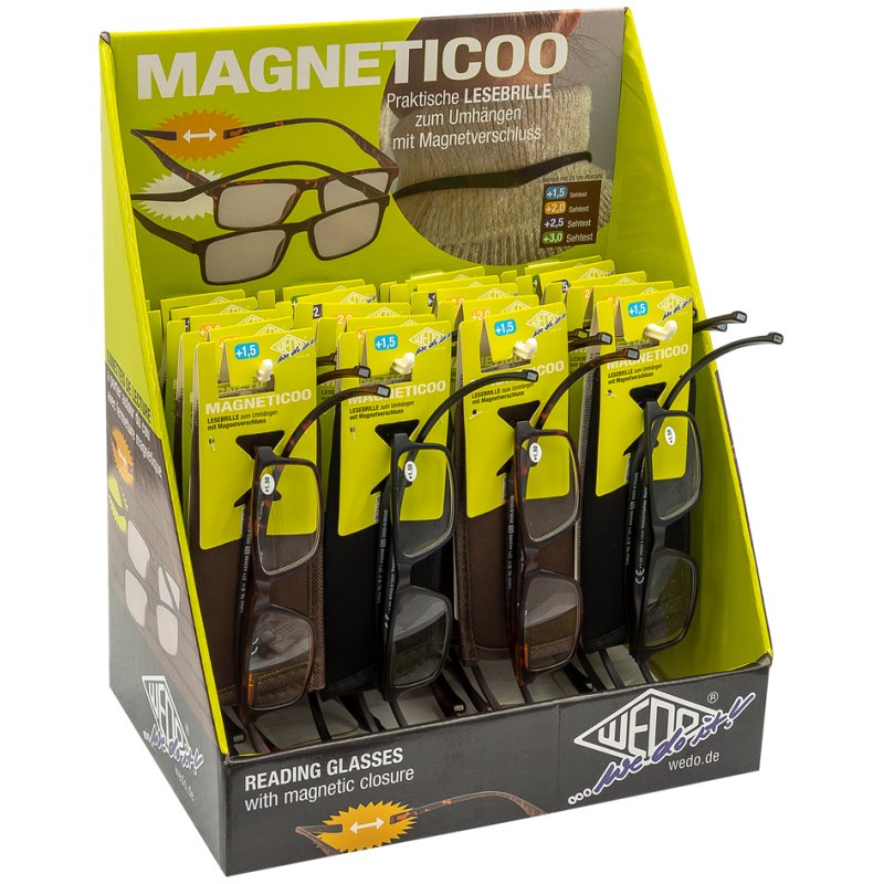 WEDO lunettes de lecture MAGNETICOO, fermeture magnétique, 20 pièces