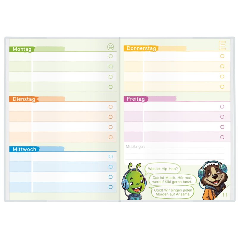 Häfft Lernfreunde homework diary Kleine Dino, A5, 1st and 2nd grade
