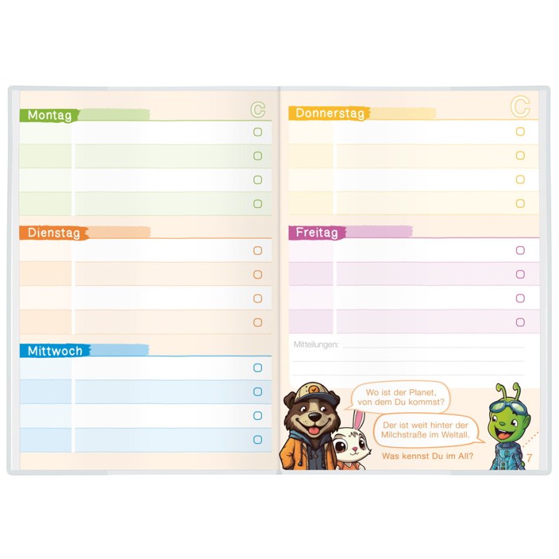Häfft Lernfreunde homework diary Kleine Dino, A5, 1st and 2nd grade