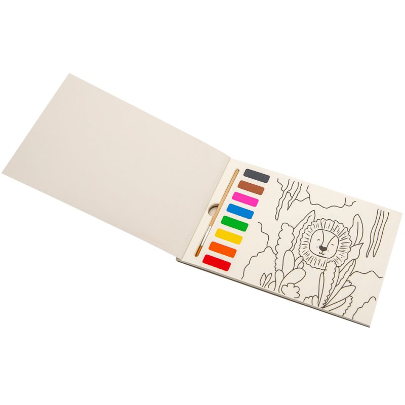WEDO colouring book BUNTE WELT, includes colours and brush, 3 pieces