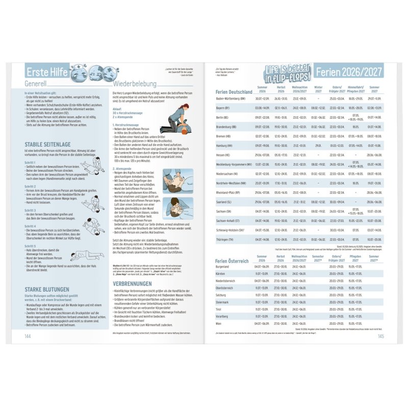 Häfft School Diary PLANNER 26/27 L, A5, 2026/2027, 160 pages