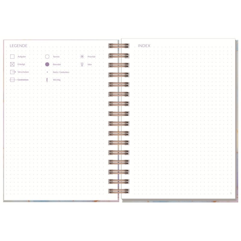 Häfft Spiral Notebook Journal Fancy, A5, dotted, hardcover