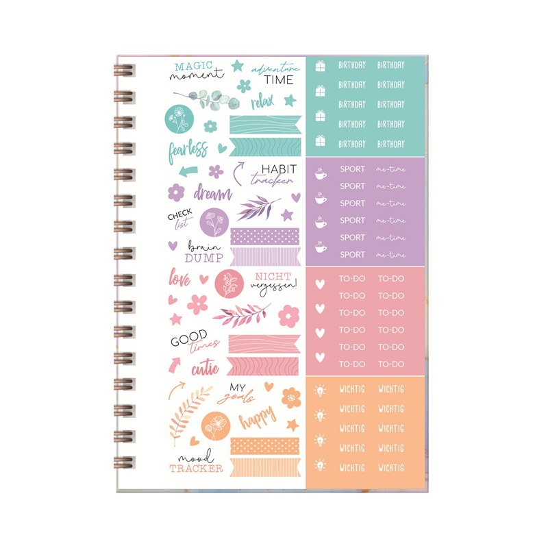Häfft Spiral Notebook Journal Fancy, A5, dotted, hardcover