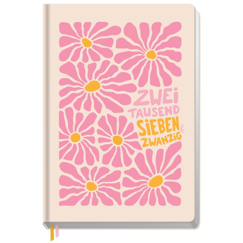 Häfft Planner Diary 26/27, A5, Pink Flowers, 14 months